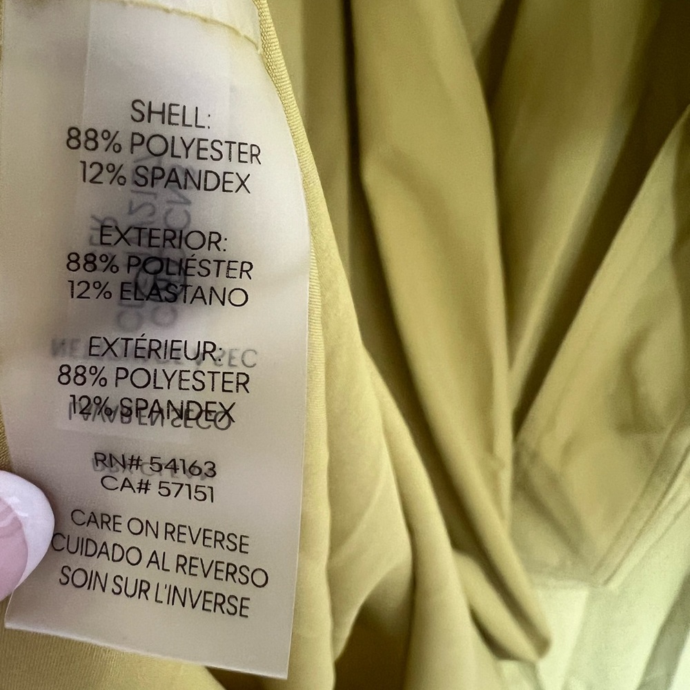 Calvin Klein lime Midi Dress with Notched Collar and elastic Sleeves size 14 - Picture 4 of 4